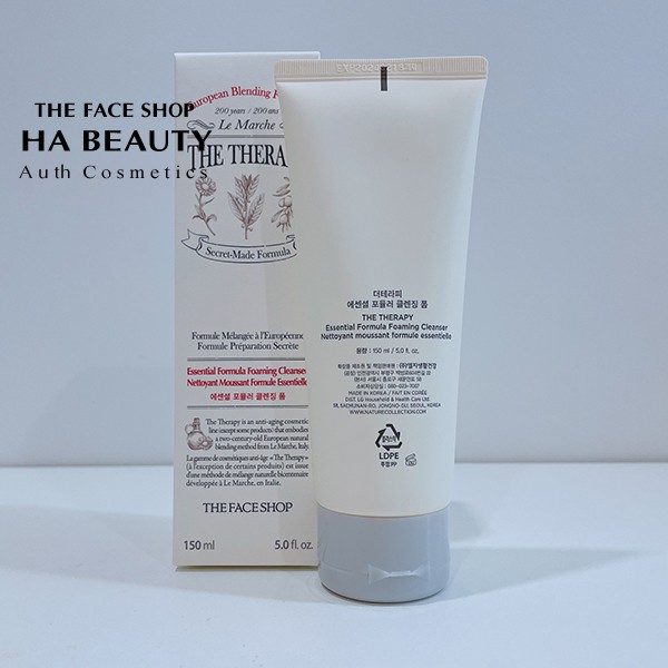 Sữa rửa mặt cấp ẩm chống lão hóa sạch sâu The Face Shop The Therapy Essential Foaming Cleanser 150ml dưỡng ẩm sâu