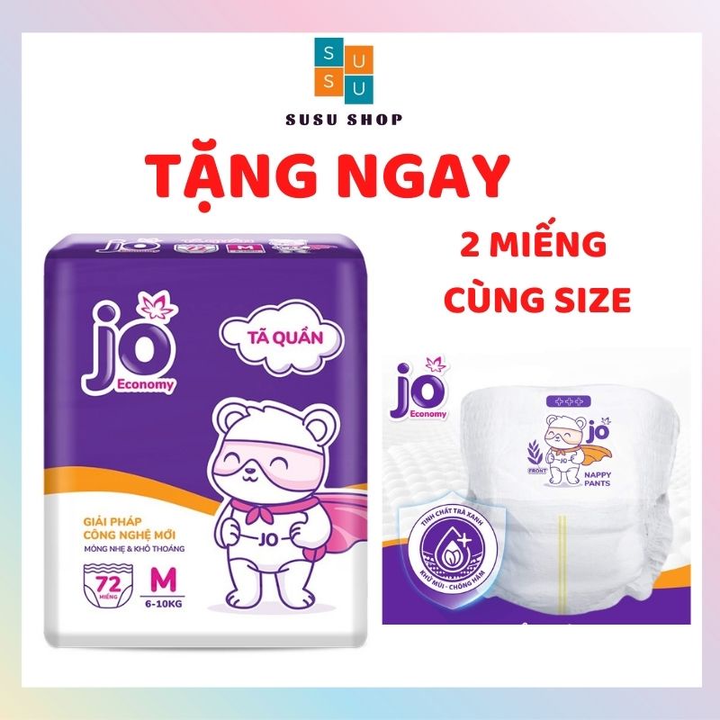 Bỉm Jo Economy size M72/L66/XL60/XXL54