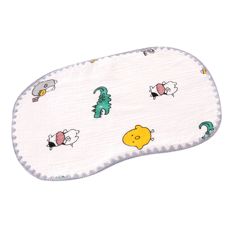 Gối Ngủ Vải Cotton 10 Lớp In Hoạt Hình Dễ Thương Cho Bé Sơ Sinh