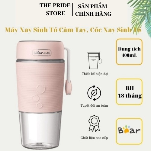 [ CHÍNH HÃNG] Máy Xay Sinh Tố Mini Bear LLJ-B03C1, Máy Xay Cầm Tay Kết hợp Bình Đựng Sinh Tố, Máy Xay Thịt Máy Xay Mini