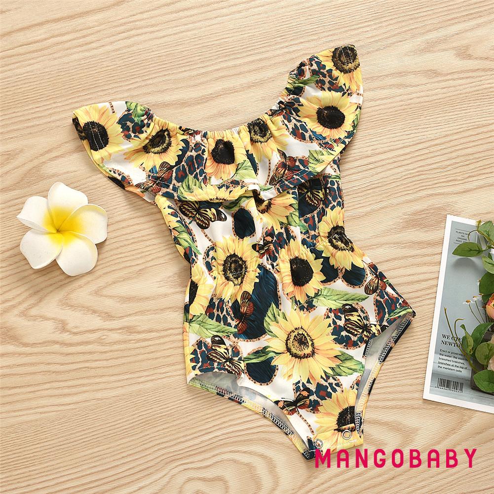 ♬MG♪-1-5Y Kids Summer Toddler Kids Baby Girls Sunflower Swimwear