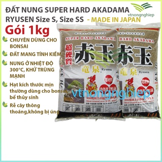 1kg Đất Akadama trồng cây, size S, Size SS, Super Hard Akadama Ryusen dùng trồng bonsai, sen đá, hồ thủy sinh