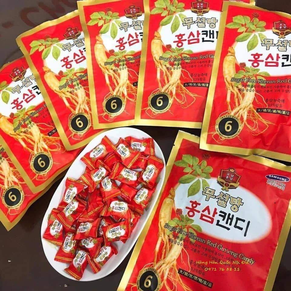Kẹo Sâm Không Đường 500g túi đỏ - tốt cho người tiểu đường