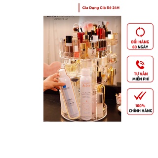 [freeShip-Khô Máu] KỆ ĐỰNG MỸ PHẨM TRỤ XOAY 360 ĐỘ TIỆN DỤNG (Kho Tiện Ích Family Mart)