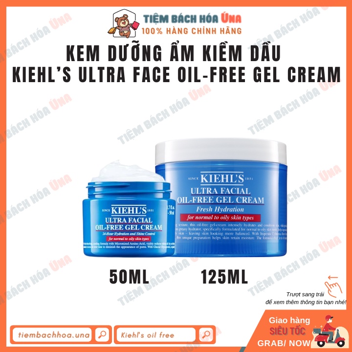 [Bill US] Kem dưỡng ẩm kiềm dầu không bóng nhờn Kiehl’s Ultra Face Oil-Free Gel Cream dành cho da dầu