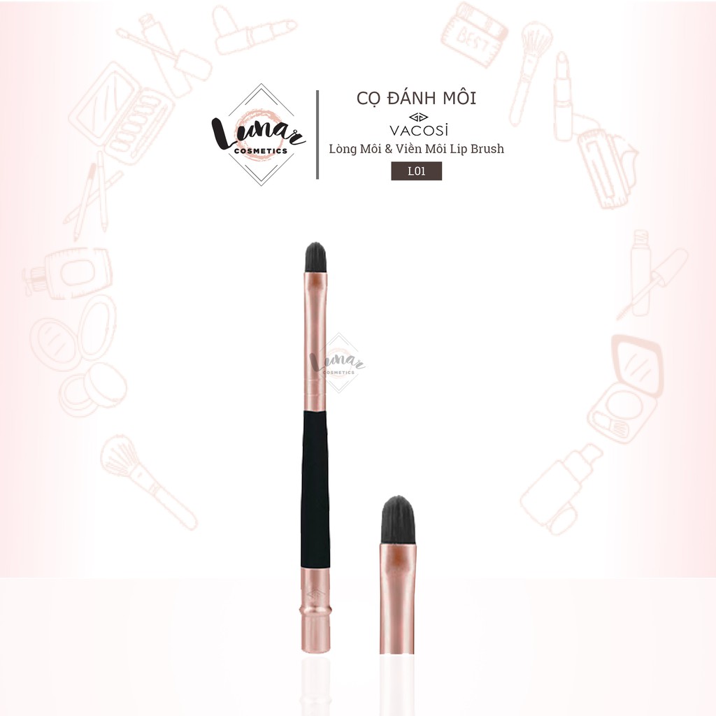 [Đại Lý Vacosi] Cọ Đánh Môi Vacosi L01 - Cọ Đánh Lòng Môi &amp; Viền Môi - Vacosi Lip Brush L01