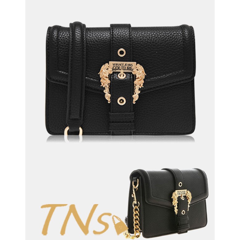 VS- Túi xách VS Jeans Couture buckle-fastening grained shoulder bag