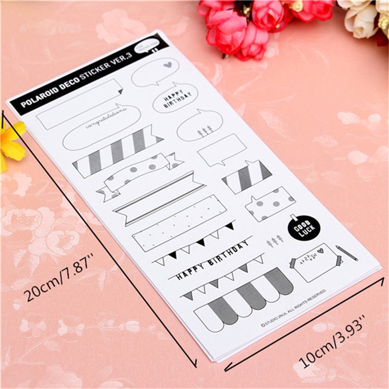 Set 6 Sticker Dán Trang Trí Sổ Tay Diy 3