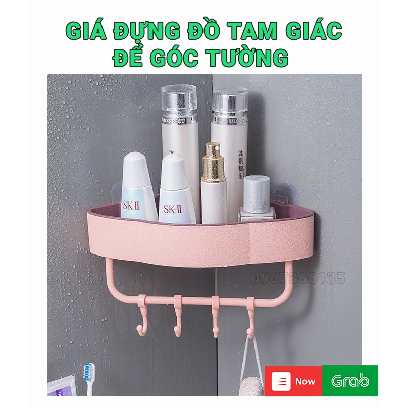 Kệ góc treo tường nhà tắm, nhà bếp Giá đựng đồ tam giác góc tường