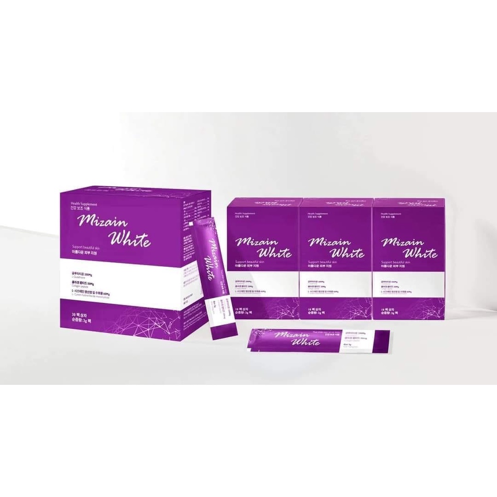 UỐNG TRẮNG DA MIZAIN WHITE HỘP 30 GÓI