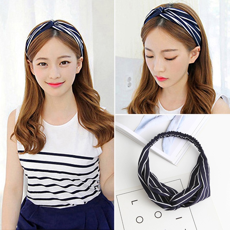 Băng đô turban vải hoa văn xinh xắn Cho Nữ