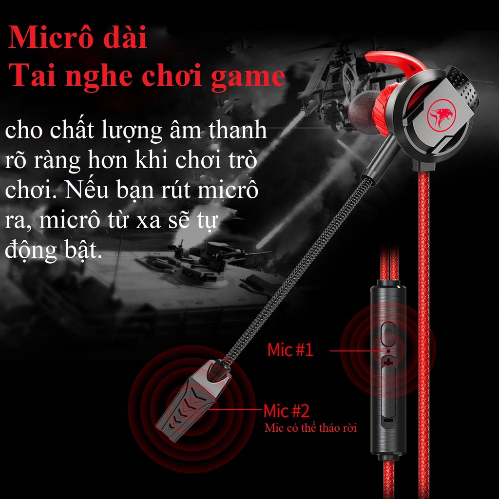 Tai nghe chơi game PLEXTONE xMOWi RX3 Micrô dài có thể tháo rời 3.5mm có dây