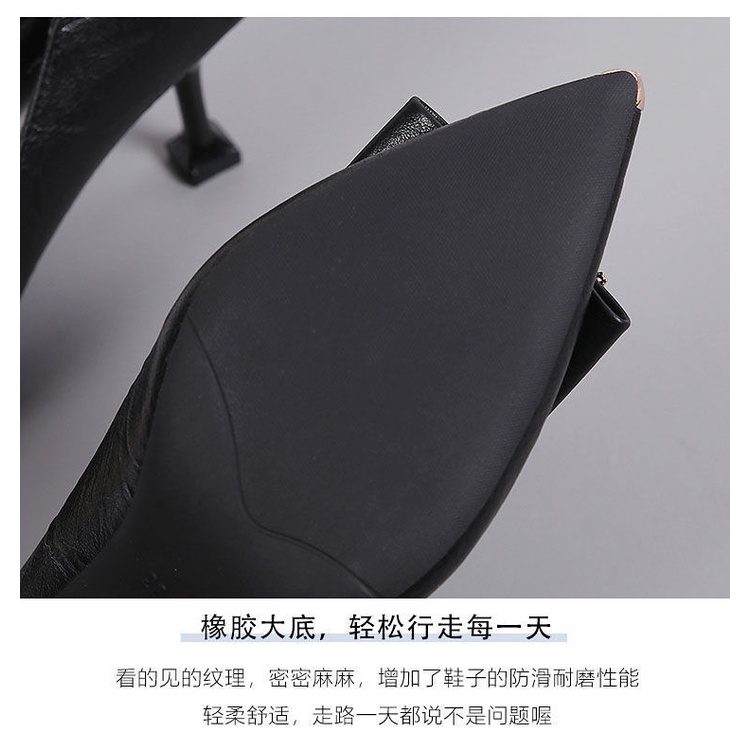 Giày Cao Gót Da Mềm Mũi Nhọn Quyến Rũ Thời Trang Mùa Thu Cho Nữ Size 41 2022