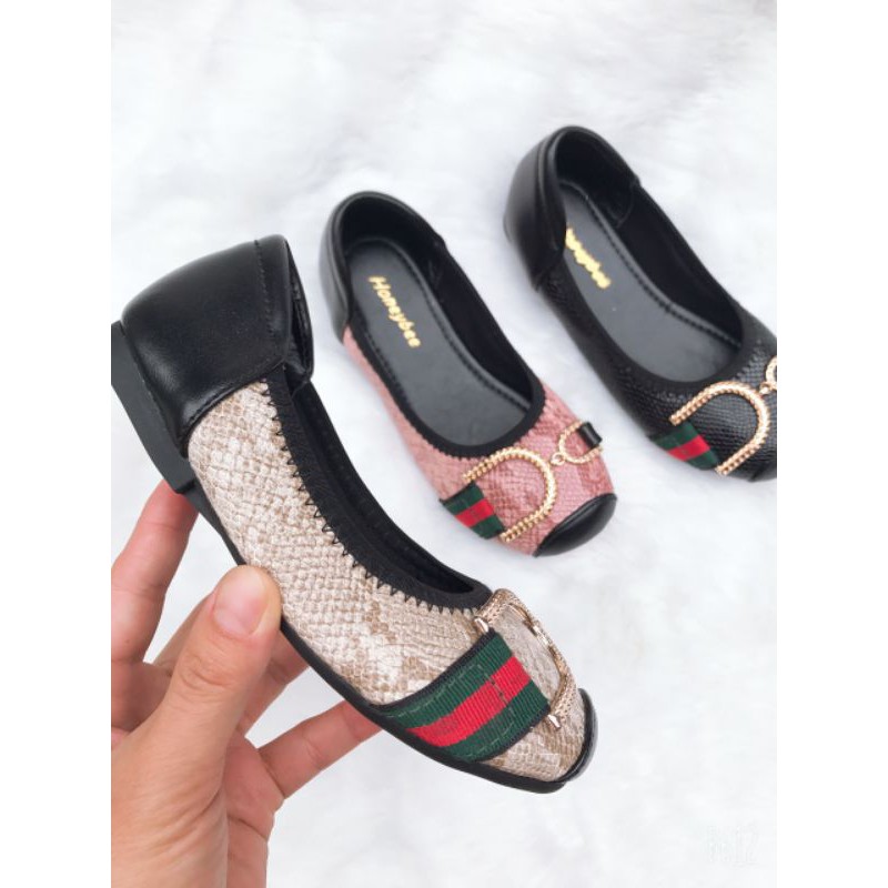 Giầy sandal lười có chun bé gái, giầy búp bê