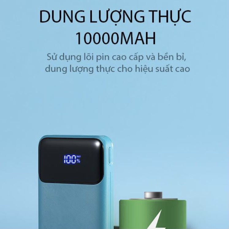 Pin Sạc Dự Phòng Sạc Nhanh PD/QC 3.0 Chính Hãng 10000mAh  VIVAN VPB-X10 20W - 2Output Type C &amp; USB BenZ Store