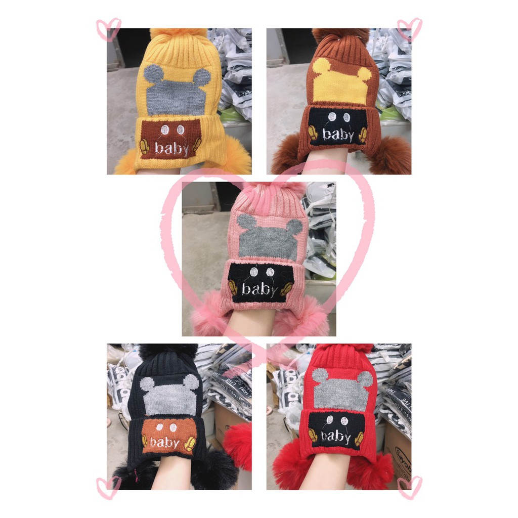 MŨ LEN LÓT NỈ CHO BÉ LỚN HƠN 5 TUỔI TRỞ LÊN CUTE SIÊU ẤM