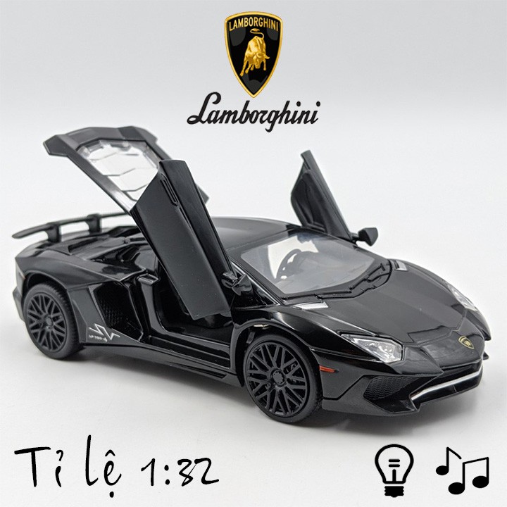 Mô hình sắt siêu xe Ferrari, BUGATTI ,Lamborghini Aventador - tỉ lệ 1:32