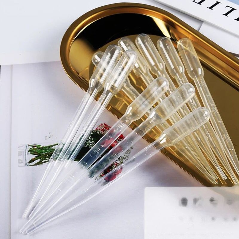 Sa Set 100 Ống Nhỏ Giọt Bằng Nhựa Resin Dùng Một Lần
