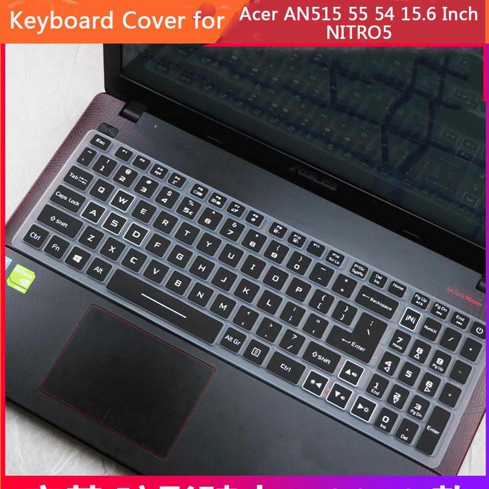 Miếng Dán Bảo Vệ Bàn Phím Máy Tính Bằng Silicon Mềm Chống Thấm Nước / Bụi Bẩn Cho Acer AN515 55 54 15.6 Inch NITRO5