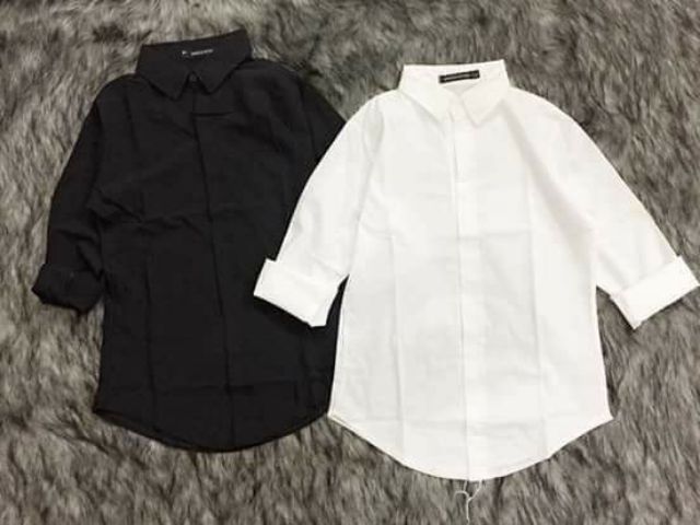 Áo sơ mi trơn vải lụa form unisex (ảnh thật) | BigBuy360 - bigbuy360.vn