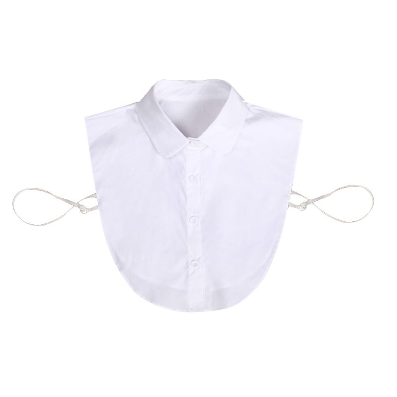 Cổ Áo Sơ Mi Giả Màu Trơn Có Thể Tháo Rời Thời Trang Cho Nữ