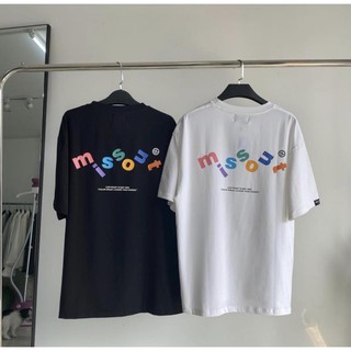 Áo thun Missout logo 7 màu full tag Nam nữ Cotton co dãn
