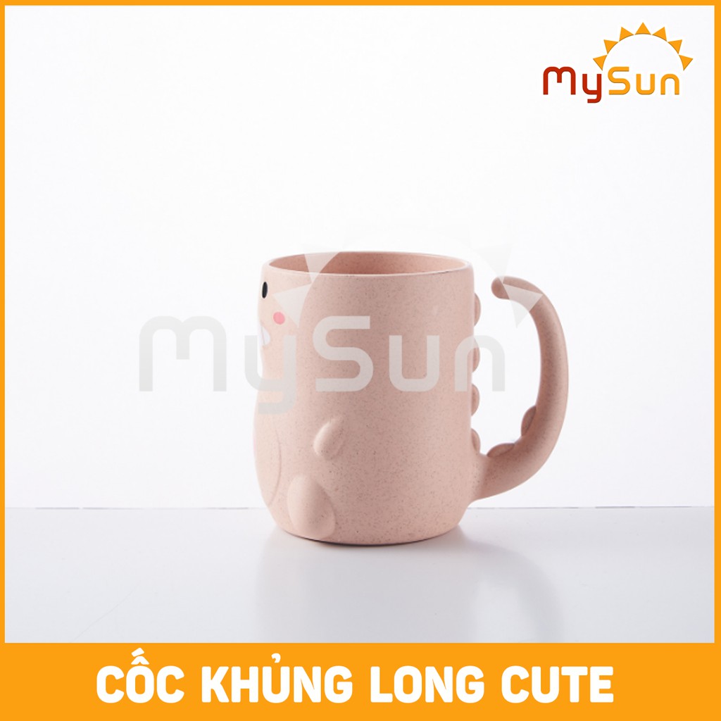 Khay bát 🌸FREESHIP🌸 ăn dặm cho bé Khủng Long | Set bộ đồ dùng bát thìa khay ăn cơm dặm lúa mạch kiểu Nhật - MYSUN