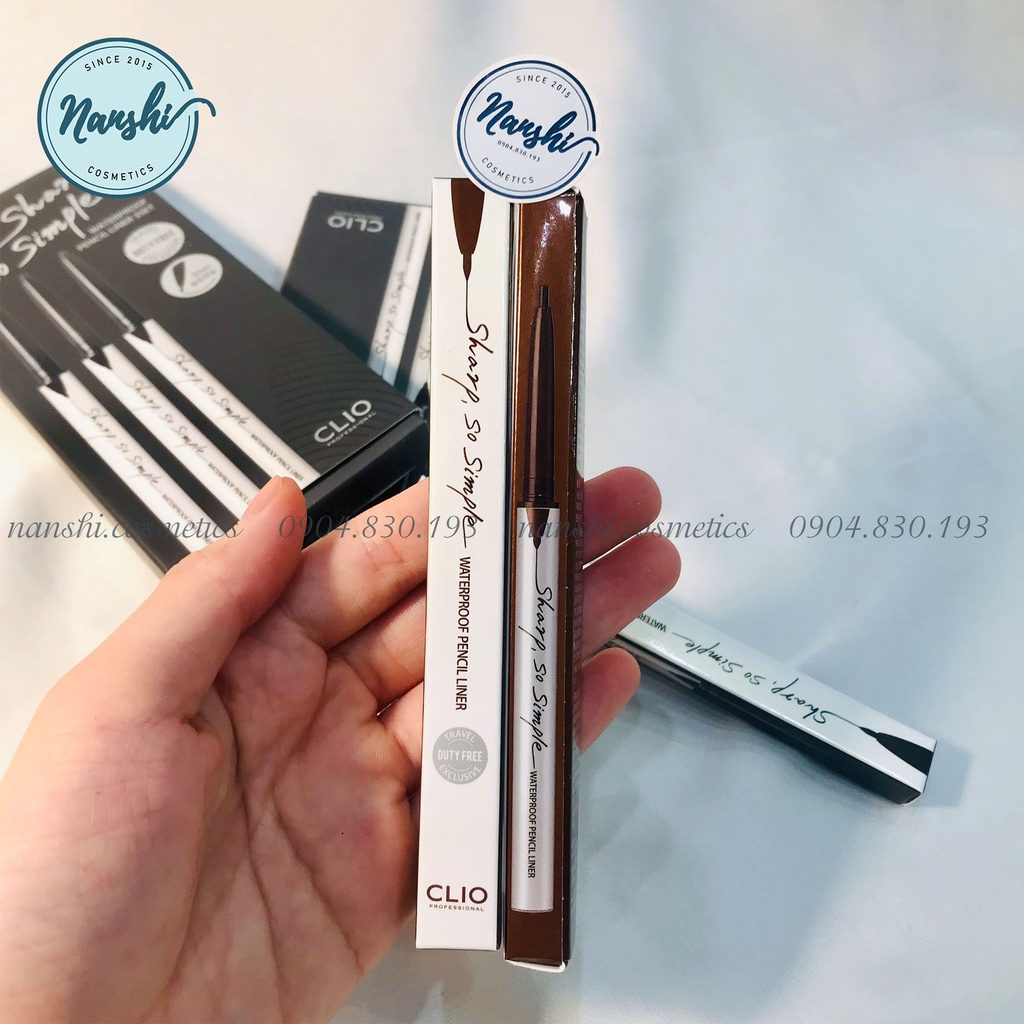 Chì Kẻ Mắt Clio siêu mảnh Sharp So Simple Waterproof Pencil Liner