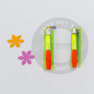 Phao mút tóm sẵn 8cm (có lưỡi,chì, hạt chặn phao)