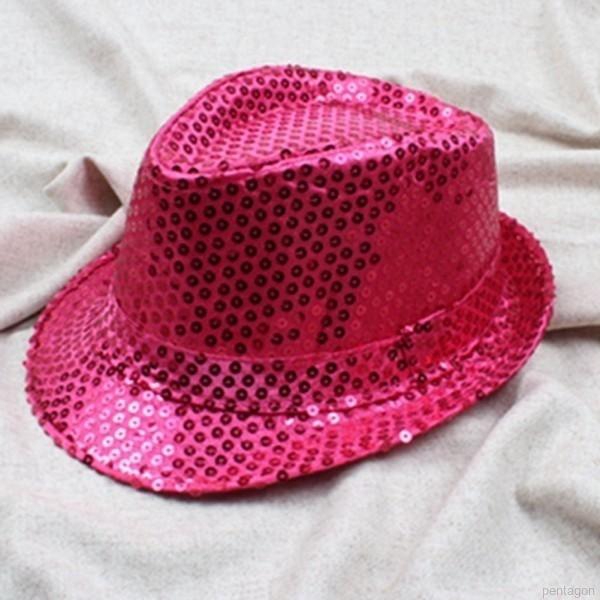 Mũ phớt đính kim sa lấp lánh thời trang cho nữ
