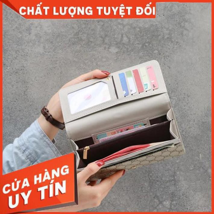 [Thanh lí xả kho] Ví nữ dài cầm tay giá rẻ nhỏ gọn bỏ túi, phù hợp làm ví tiền, nhiều ngăn