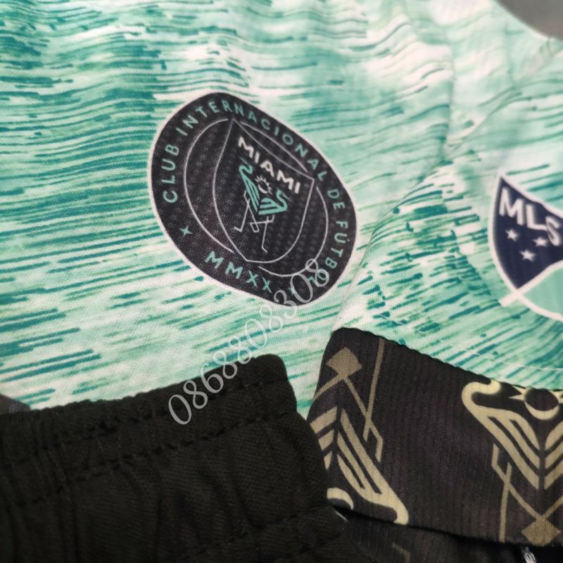 Bộ Quần Áo Đá Bóng CLB Inter MIAMI Màu Xanh Ngọc