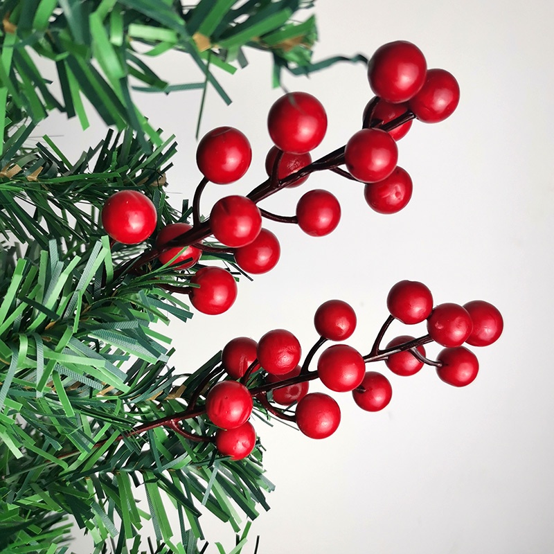(Gói 5 Cái) Chùm Berry Giả 21cm Trang Trí Cây Thông Giáng Sinh