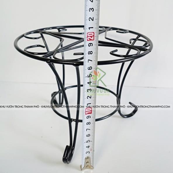 Đôn Sắt dấu hỏi Kê Chậu 22x17cm, Đế để chậu chậu cây cảnh