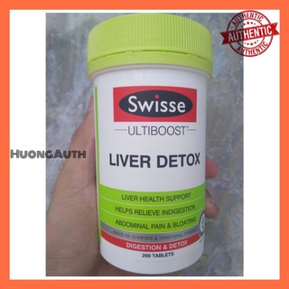 Giải độc gan Swisse Ultiboost Liver Detox 200 viên Mẫu mới