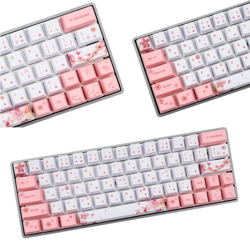 Nút Bàn Phím Cơ Họa Tiết Hoa Anh Đào PBT Cho Bàn Phím Cơ