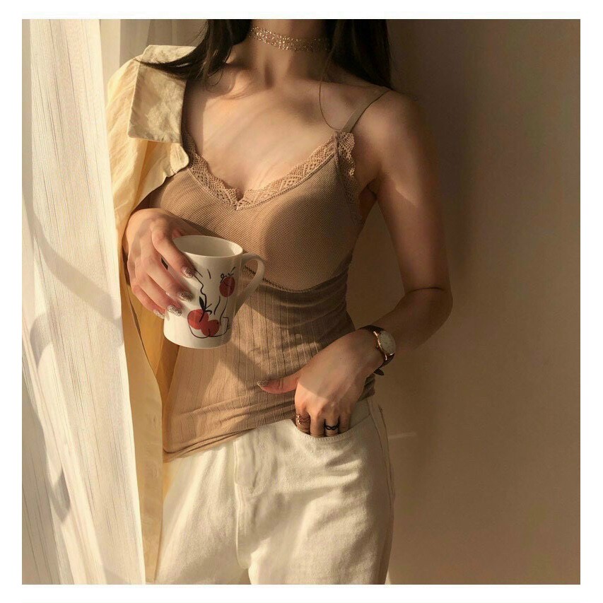 Áo Bra Ren 2 Dây Thân Dài, Áo Sexy Tăm Viền Ren Hai Dây Co Giãn 4 Chiều Siêu Đẹp