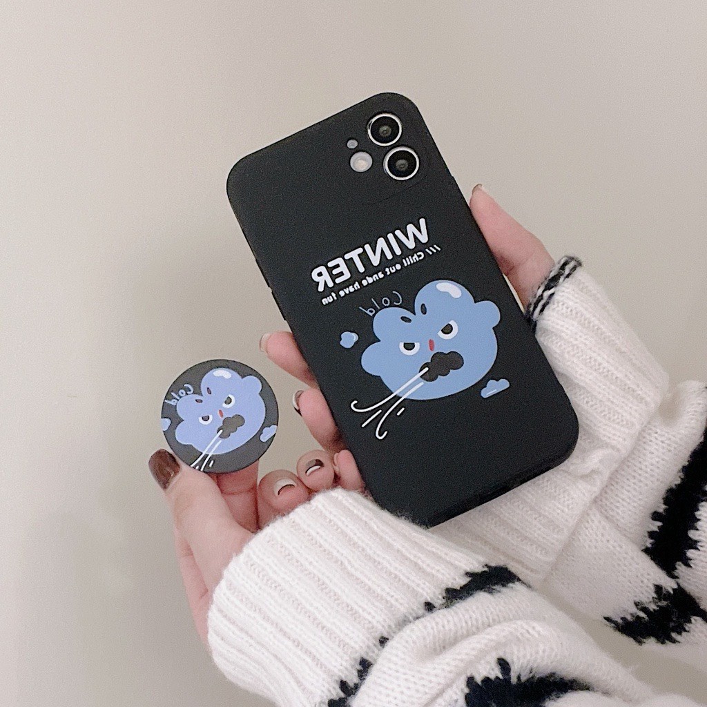 Ốp Lưng iphone Cạnh Vuông, Bảo Vệ Camera Hình Hot-Cold Ip 7Plus,8Plus,x,xs,xsmax,11,11promax,12,12promax,13,13promax