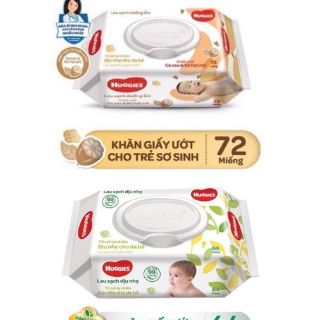 Khăn ướt Huggies hộp 72 miếng