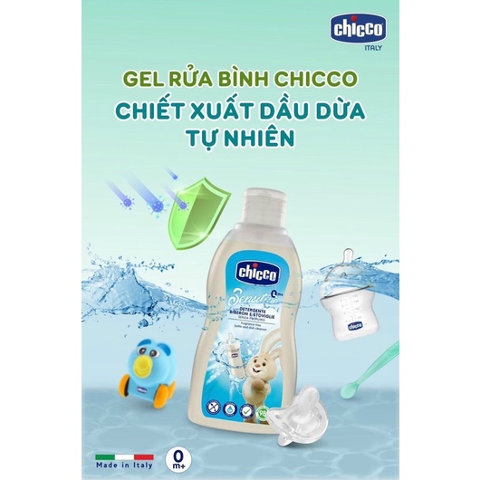 Gel rửa bình Chicco chiết xuất dầu dừa tự nhiên 300ml