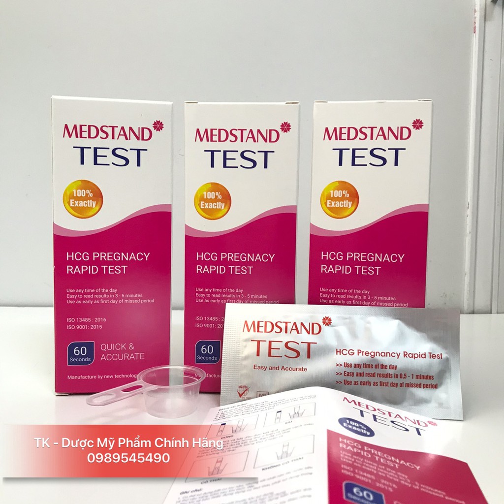 (CHE TÊN KÍN ĐÁO) Que Thử Thai Medstand Test - Chính Xác Tuyệt Đối