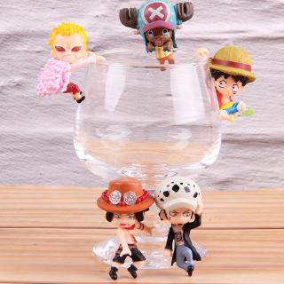One Piece Figure One Piece Luffy Tony Chopper Ace Law Doflamingo Action Figure Cup Dolls Model Toy