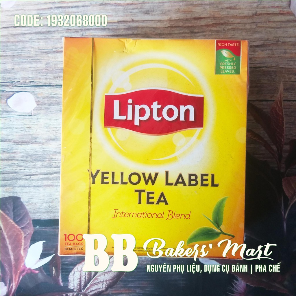 Trà LIPTON túi lọc nhãn vàng INDONESIA - Hộp 100 túi