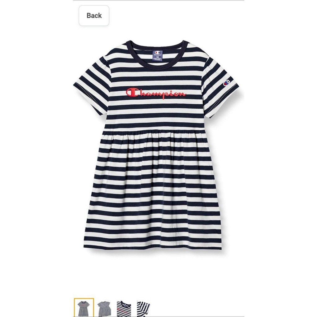 Váy bé gái kẻ thể thao chất cotton