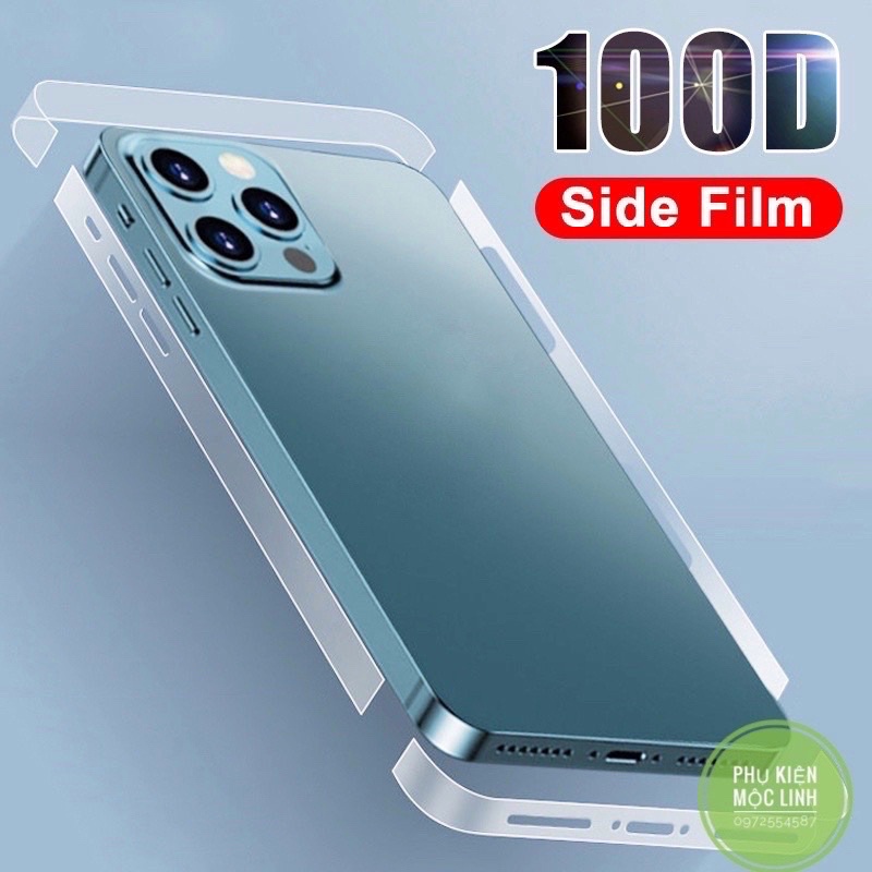 14 Pro max |14 Plus | 13 Pro | 12 Pro max | 12 Miếng dán PPF tự phục hồi cao cấp viền bảo vệ cho Iphone trong suốt nilon