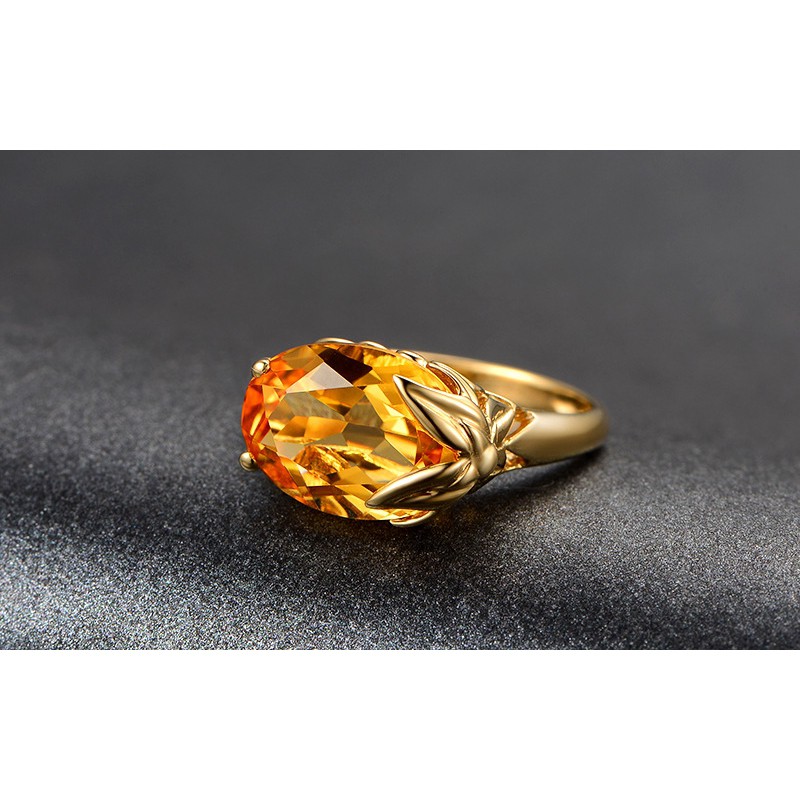 Nhẫn Đeo Tay Kim Loại Khảm Đá Màu Thời Trang Cho Nữ