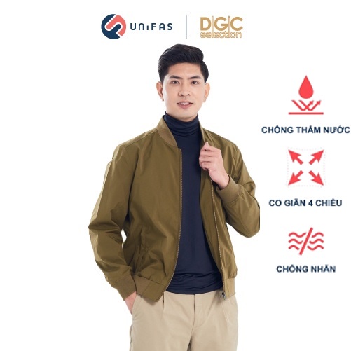 Áo khoác gió bomber nam 2 lớp cao cấp chống thấm nước, chống bám bụi DGCs - WAJKBA01M