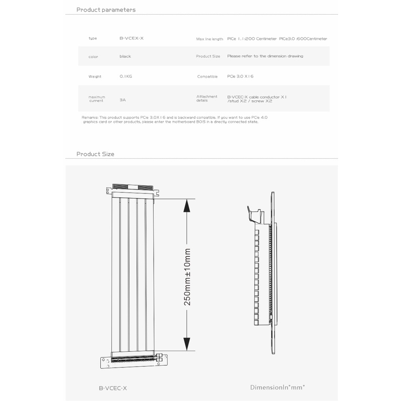Thẻ Đồ Họa PCI Express Bykski B-6HPCI-E-X 25cm 6 PCI-E Linh Hoạt Kèm Dây Cáp GPU