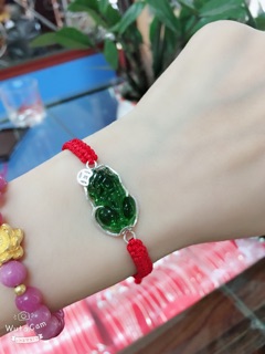 Vòng tết tỳ hưu bọc bạc