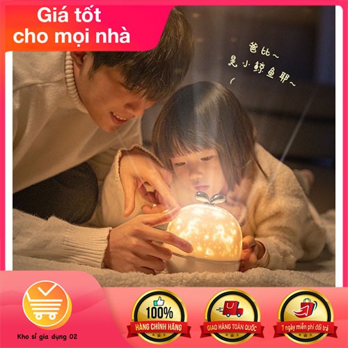 Đèn chiếu ngàn sao thế giới cổ tích 3D, hình sinh nhật xoay tự động đèn LED lãng mạn dễ thương, Có bảo hành 1 đổi 1